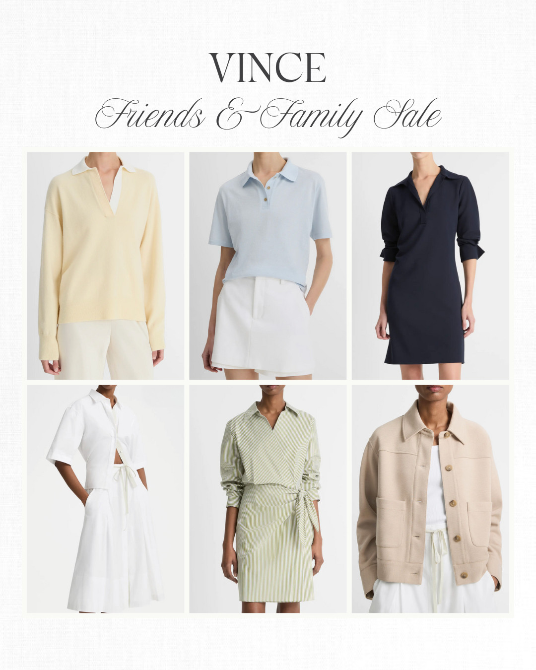 Some of my favorite Vince pieces 25% off for Friends and Family sales! 

 

#LTKSpringSale #LTKSaleAlert #LTKWorkwear