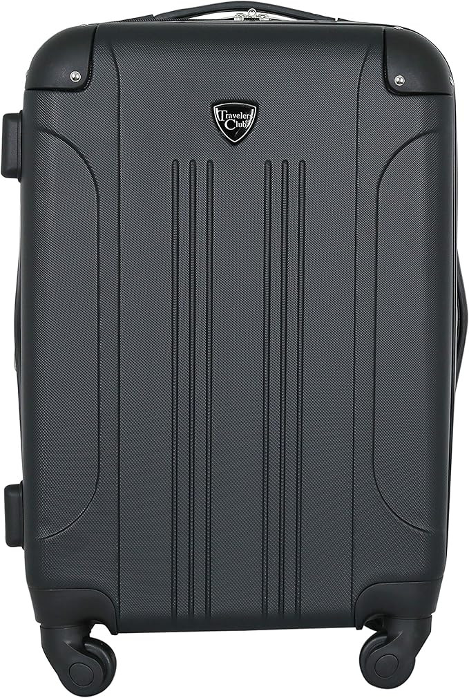 Travelers Club Chicago Hardside Expandable Spinner Luggages, Black, 20" Carry-On | Amazon (US)