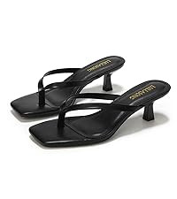 Women's Kitten Heels Sandals Square Open Toe Flip Flop Heels 1.8-2 Inch Heeled Sandals for Women | Amazon (US)