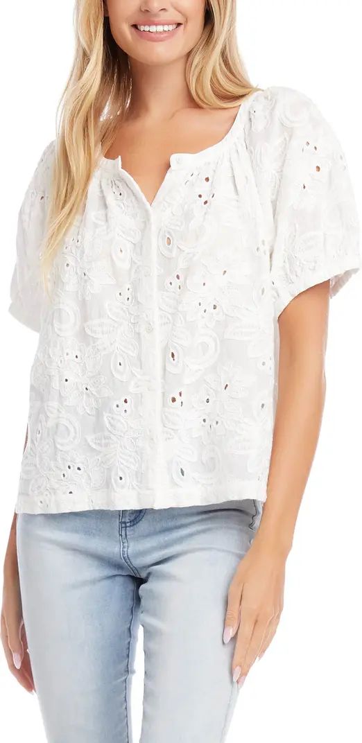 Eyelet Embroidered Cotton Peasant Top | Nordstrom