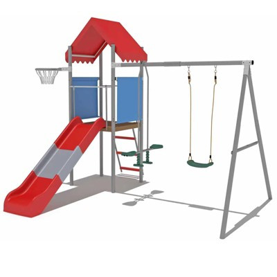 Outdoor Playset for Kids with Metal Swing, Slide & Treehouse Platform, Outdoor Swing Set, for Children | Target