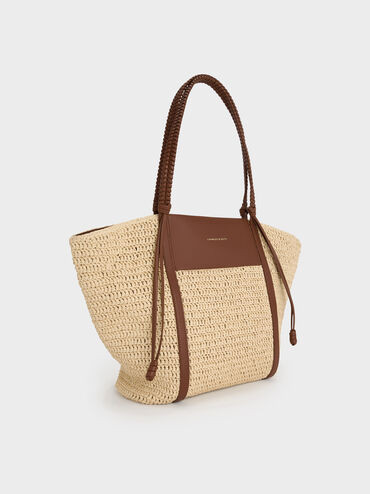 Shalia Raffia Tote Bag
    
         - Natural Raffia | Charles & Keith CA