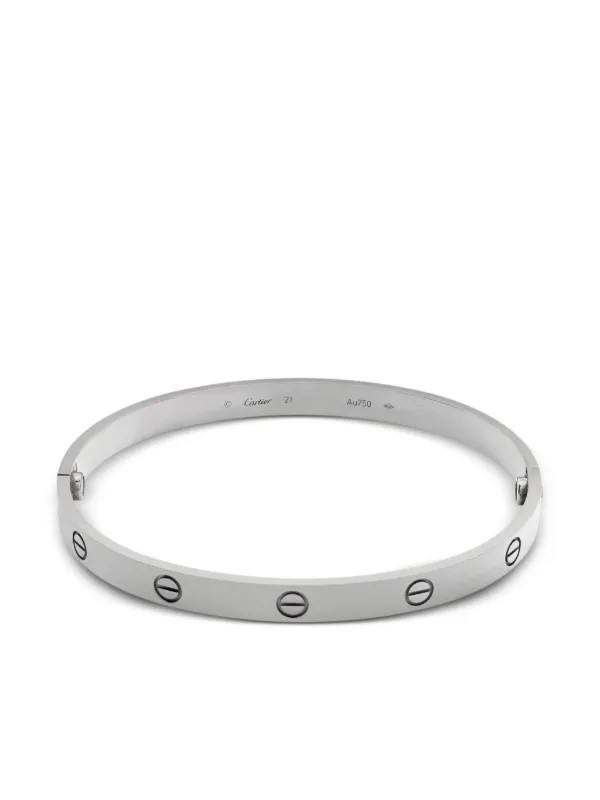 Cartier pre-owned 18kt White Gold Love Bracelet - Farfetch | Farfetch Global