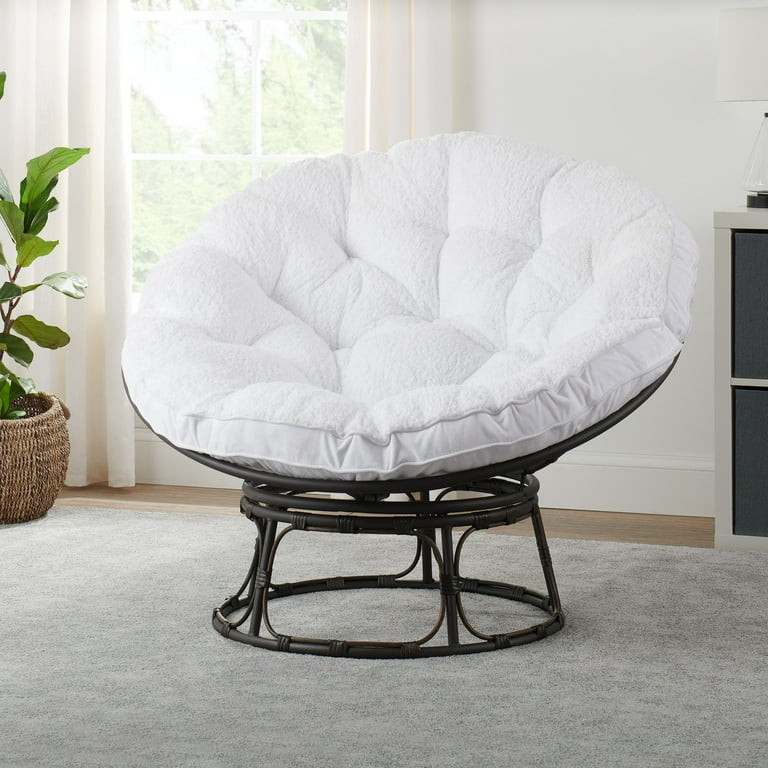 Better Homes & Gardens Papasan Chair, White Sherpa - Walmart.com | Walmart (US)