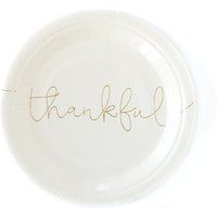 Thankful & Grateful Thanksgiving Plate | Etsy (US)