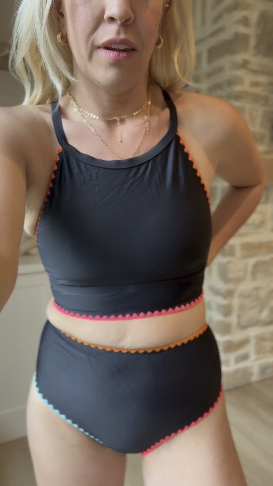 I love the black on this with the color pops! Wearing a small! 

#LTKStyleTip #LTKSwim #LTKFindsUnder50