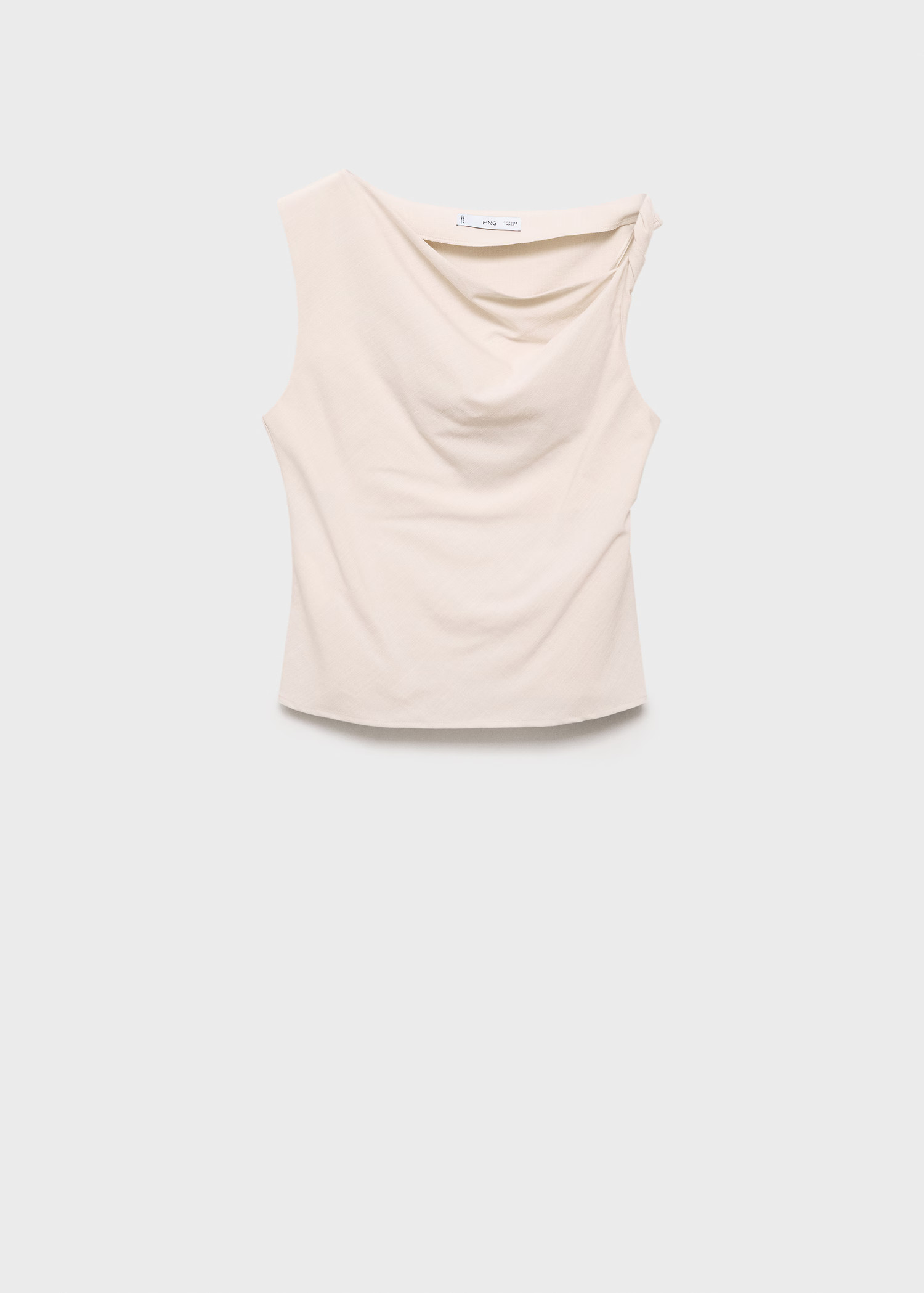 Asymmetrical draped top with straps - Women | MANGO United Kingdom | MANGO (UK)