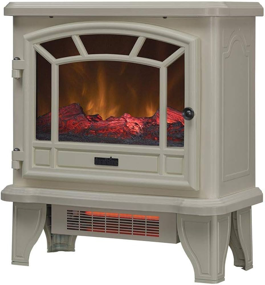 Duraflame Electric Fireplace Stove 1500 Watt Infrared Heater with Flickering Flame Effects - Crea... | Amazon (US)