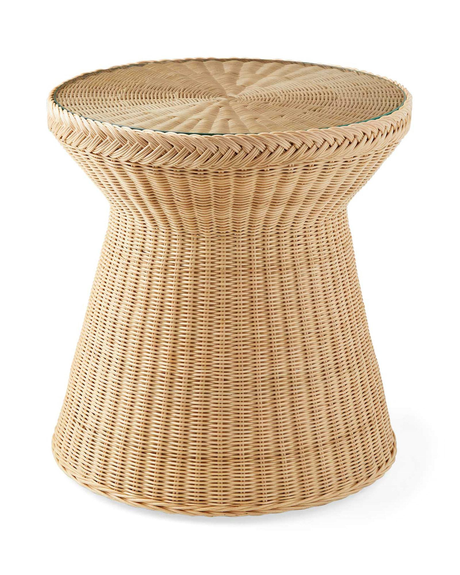Salinas Rattan Side Table | Serena and Lily