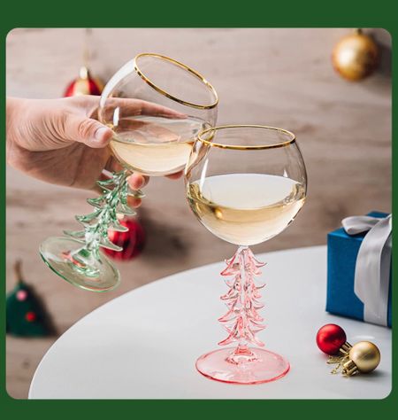 Christmas wine glasses, Christmas tree wine glasses, wine glass, holiday decor, Christmas decor, wine glasses, kitchen wear, holiday kitchen wear 

#LTKHoliday #LTKhome #LTKunder50