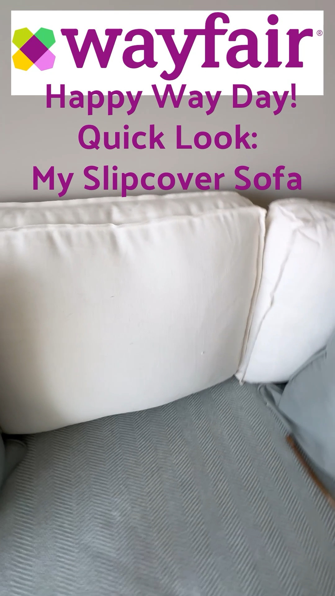 Happy Way Day Spring Home refresh SALE!  
(Dont Judge The Couch Because Of My Messy, “Work From Home W/ Dogs,” Look Lol)
Dog friendly and work at home friendly slip cover sofa from Wayfair. I bought this from Wayfair during their Presidents’ Day sale. I like it because I’m obsessed with white furniture, and unfortunately, I have to tan in black cavaliers who shed a little bit! I literally use a lint roller, and the dog hair comes off of this couch. The couch comes with cushions with removable, washable slip cover cushions. 

This would be perfect in a space that is high traffic. Simply because it’s so easy to wash away any kind of mess created. I’ll take some more videos of this. Also tagged in the video are my beautiful Bamboo Hollywood Regency Palm Beach, chic end tables and Ballard Designs seafoam coastal green blue pillow covers ! 

#WayfairCreator

#LTKHome #LTKSaleAlert