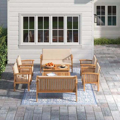 Arlethe 4 - Person Outdoor Seating Group with Cushions | Wayfair North America