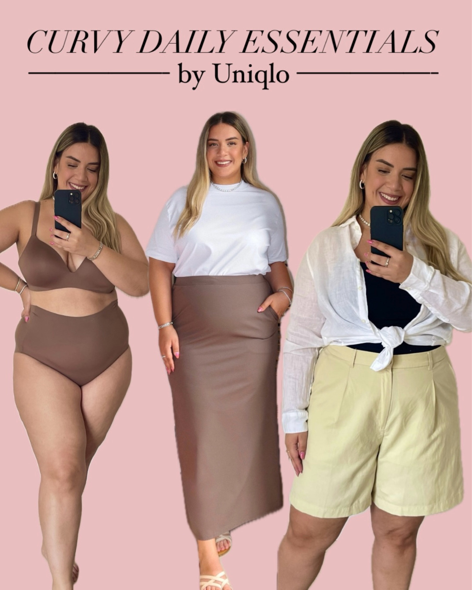 Curvy daily essentials di Uniqlo da avere per l’estate, abiti curvy, intimo curvy, t-shirt, gonna plus size 

#LTKsummer #LTKplussize #LTKitalia