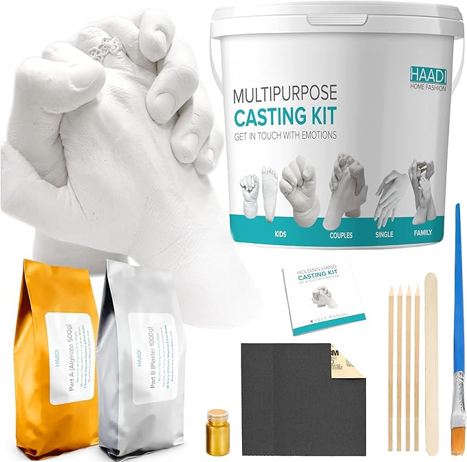 Hand Moulding kit Couples Holding Hands 3D Keepsake Hand Casting kit Unique Personalised Couple G... | Amazon (UK)