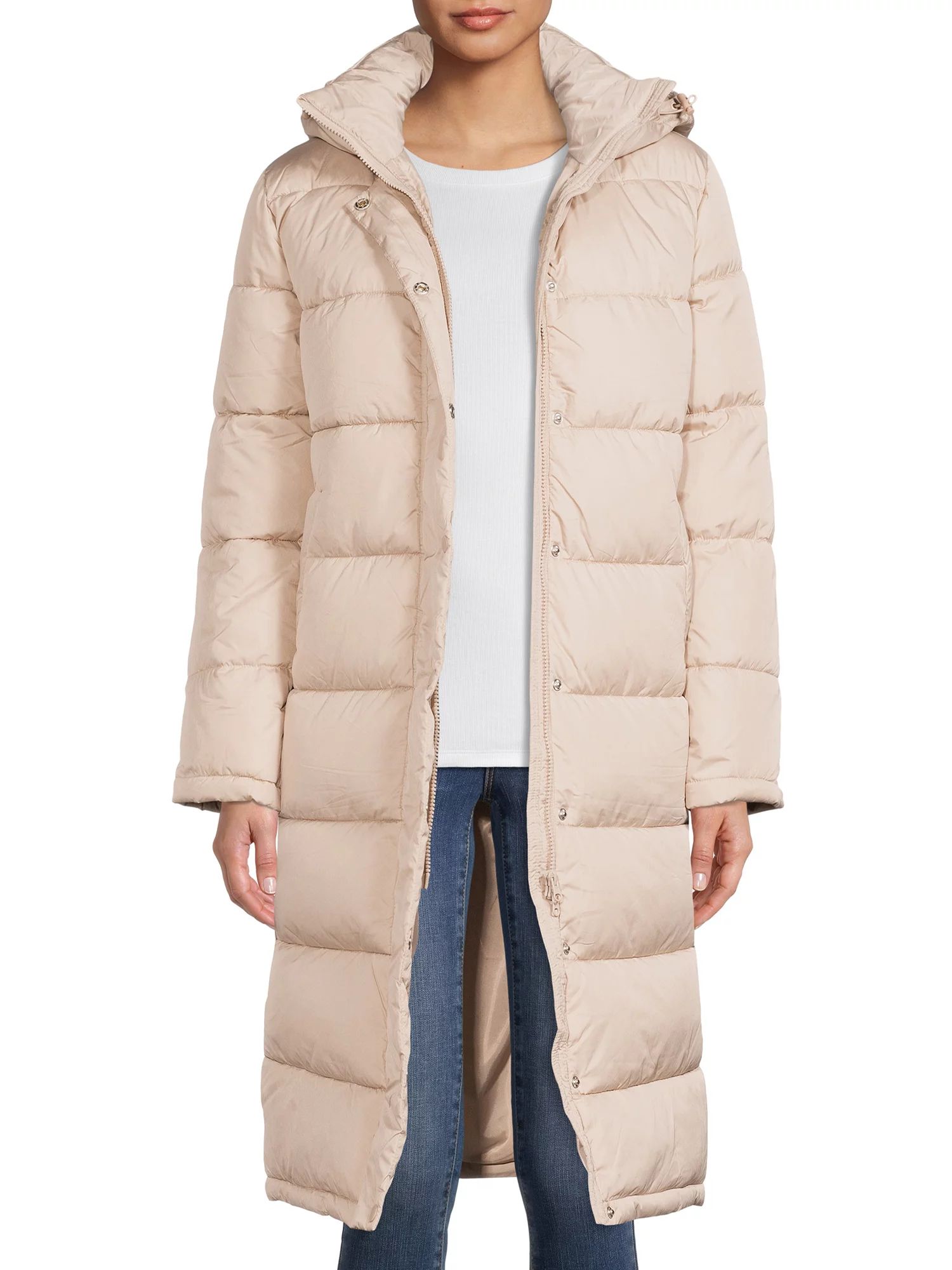 Mark Alan Women's Long Puffer Coat with Detachable Hood | Walmart (US)