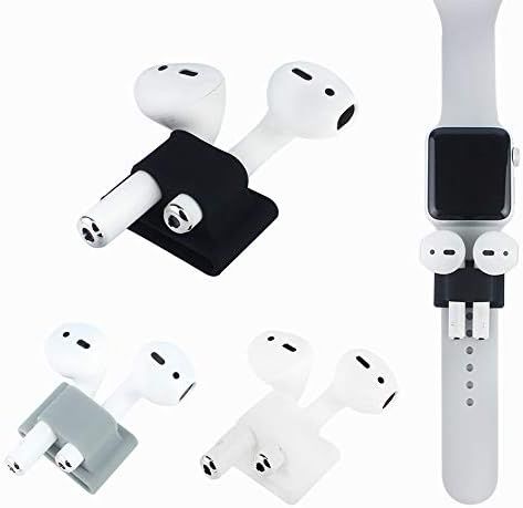 AirPods Band Holder [Airpods Watch Band Holder] [3 Pack] [Silicone][Black][Gray][White][Stylish M... | Amazon (US)