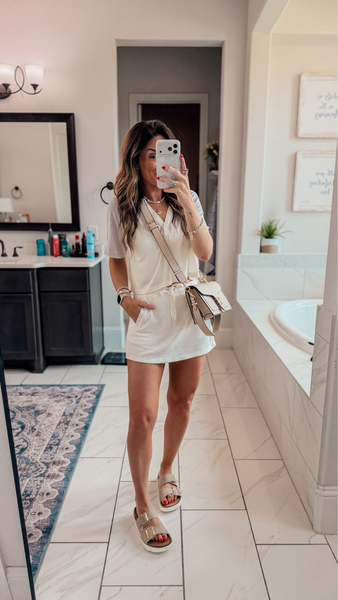 Wearing a small in the top and skort and a small in the Amazon top!

#LTKgrwm #LTKootd #LTKdayinmylife