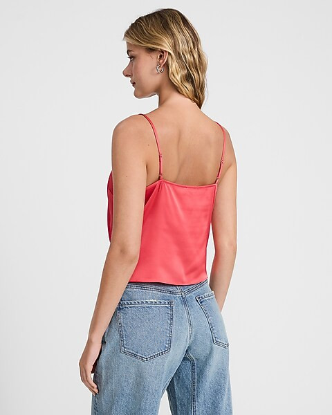 Satin Square Neck Cami | Express