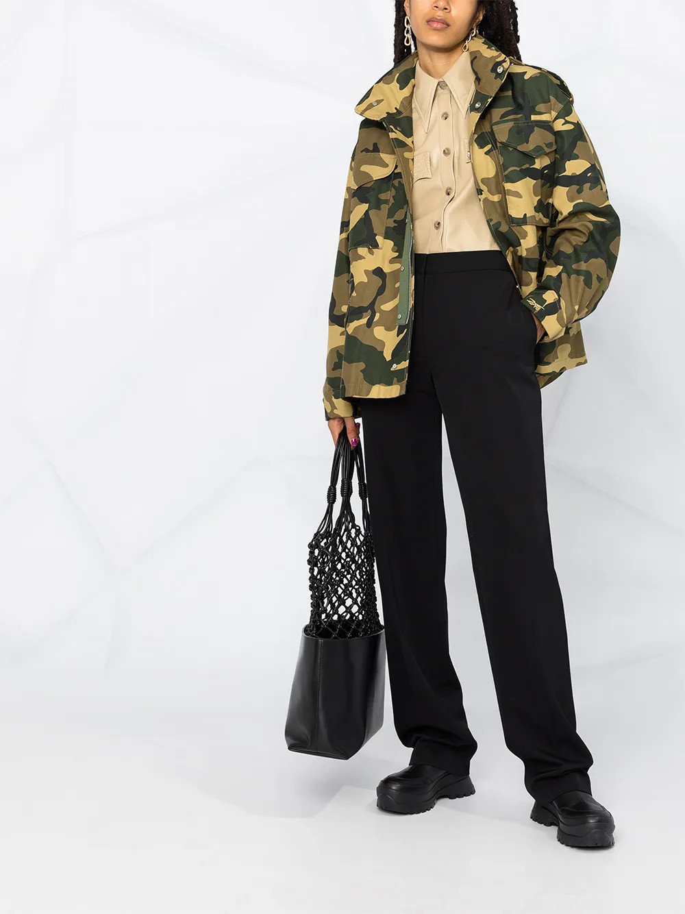 Elección consciousStella McCartneypantalones de vestir de talle alto | Farfetch Global