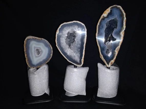 Agate Geode Specimen on Metal Stand | Etsy | Etsy (US)