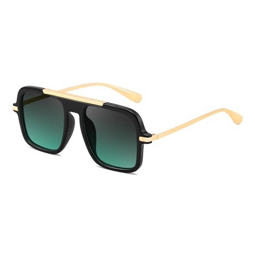 FEISEDY Retro Square Aviator Sunglasses for Women Men Trendy 70s Shades B4193 | Amazon (US)