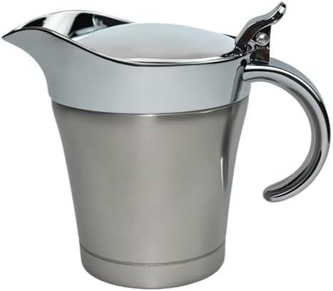 Double Insulated Gravy Boat, Stainless Steel Sauce Jug Gravy Boat with Hinged Lid for Family Dinn... | Amazon (US)