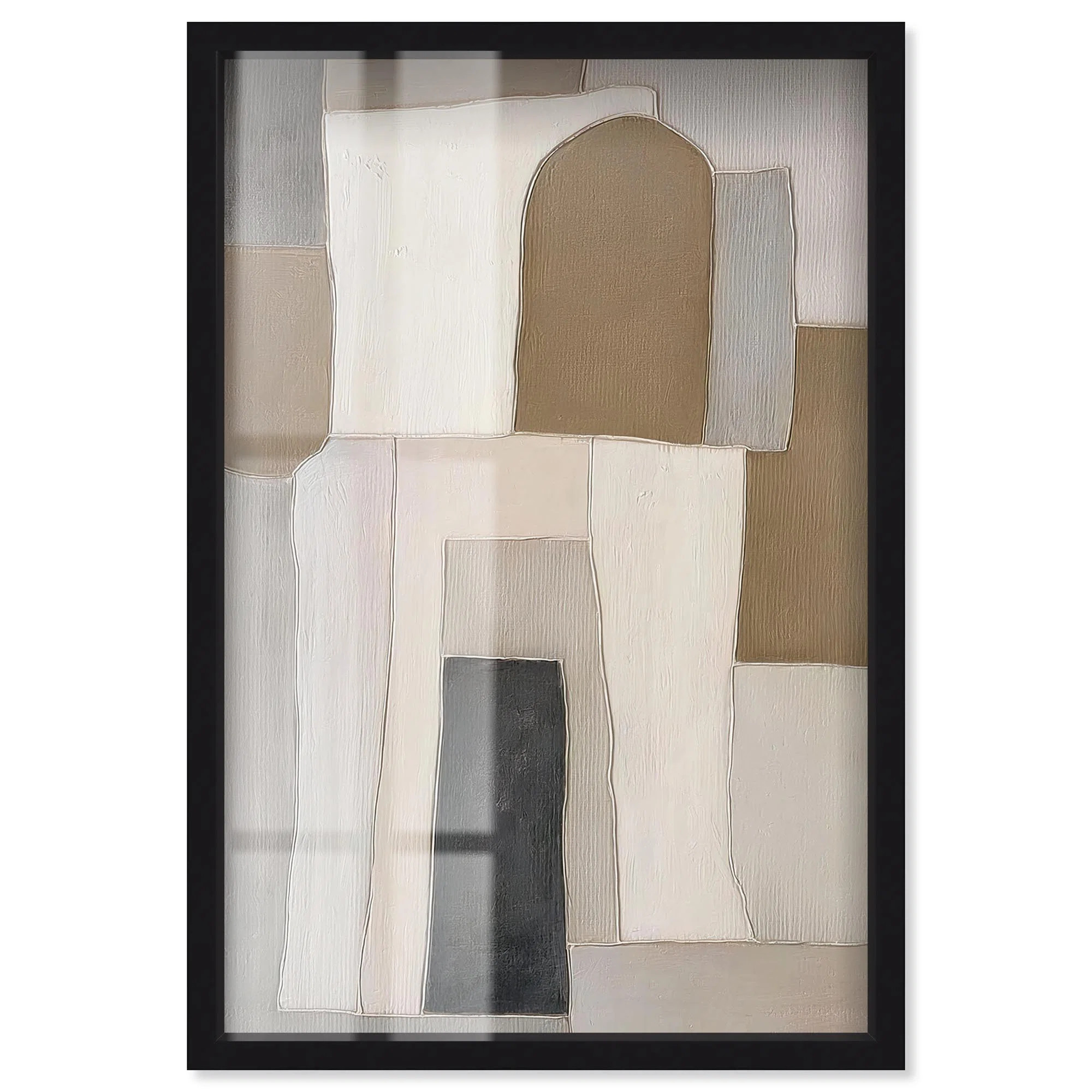 House of Hampton\u00ae Monastery Walls Shadowbox Print Boho Wall Decor by Art Remedy, Black Frame... | Wayfair North America