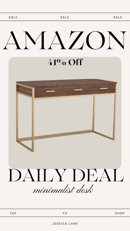Amazon daily deal, save 41% on this Martha Stewart minimalist office desk.Amazon furniture, Martha Stewart furniture, minimalist desk, small office desk, Walnut desk, Amazon home find

#LTKhome #LTKsalealert #LTKstyletip
