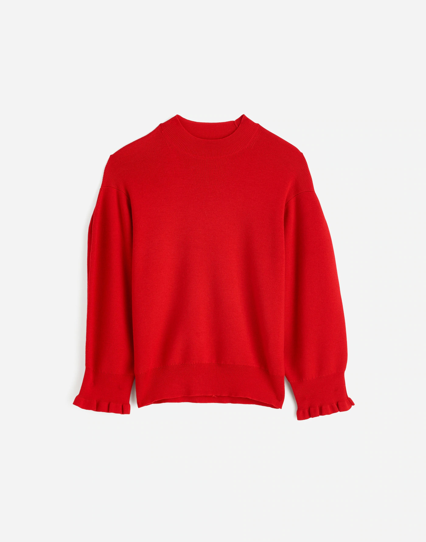 Merino Wool Ruffle Mockneck Sweater | Madewell | Madewell