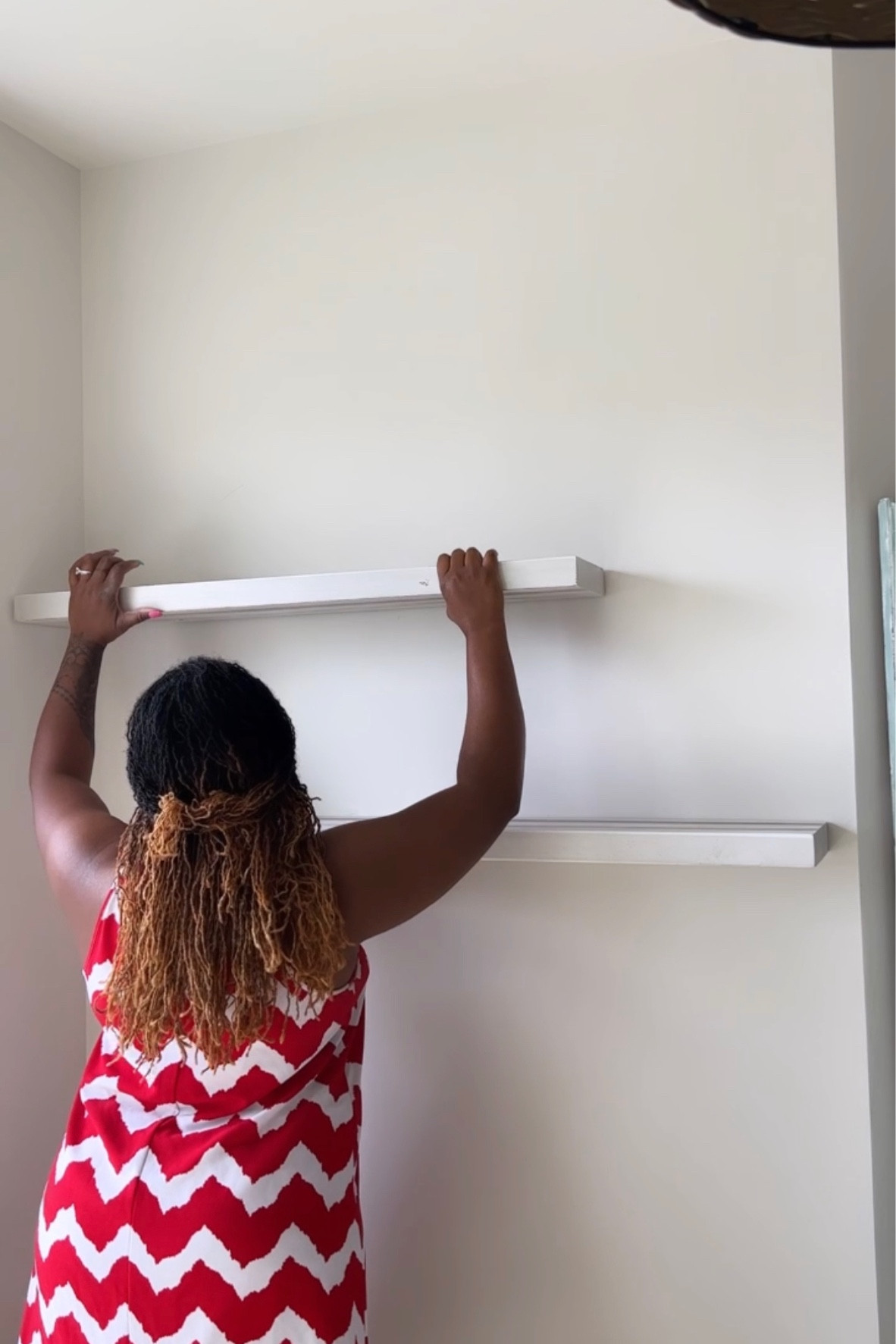 Nothing feels as good as checking off a little Weekend DIY project 🔨🪛 

Even @matteothebengal came to assist 😂 

Picked up this shelves from #Amazon and they made all the difference in our little loft area. Now i just need to buy some books 📚 to spice up the look ✨

I’ve linked everything I could find and similar here - https://www.liketoknow.it/TOBISHOFFNER

.
.
.

#homedecor #amazonfinds #interiordesign #homeinspo #farmhousestyle #floatingshelves #homediy #kirklands #sisterlocks 

#LTKhome #LTKunder50 #LTKstyletip