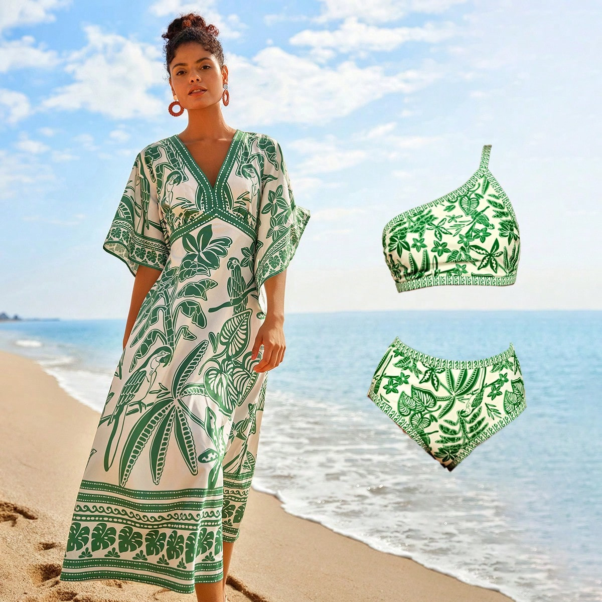 Travachic Tropical Print Dress, Fashionable Summer Wear,Summer Dresses For Women | SHEIN