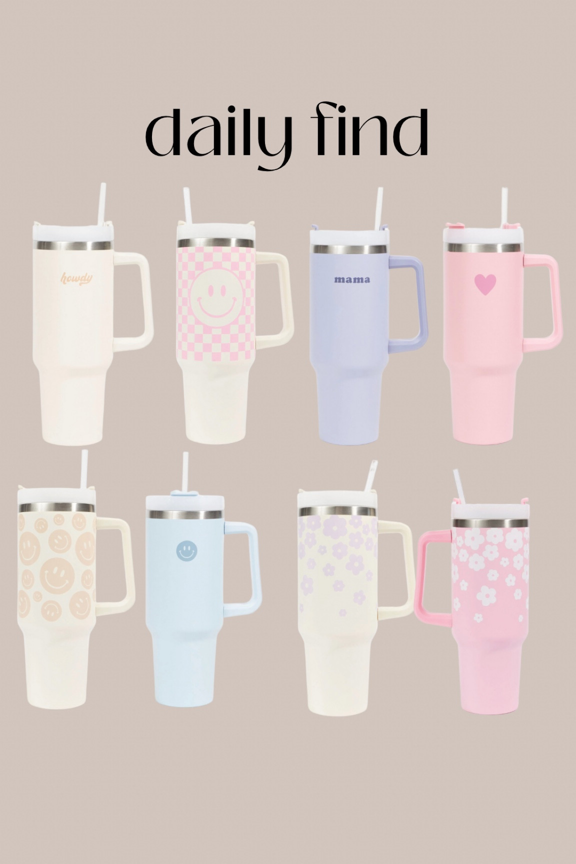 Stanley cup lookalike but cute patterns! Same size as a Stanley 

Gifts for her. Gifts for mom. Stanley cup dupe. Cups 

#LTKGiftGuide #LTKtravel #LTKFind