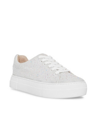Betsey Johnson Sidny Lace-Up Rhinestone Platform Sneakers - Macy's | Macy's