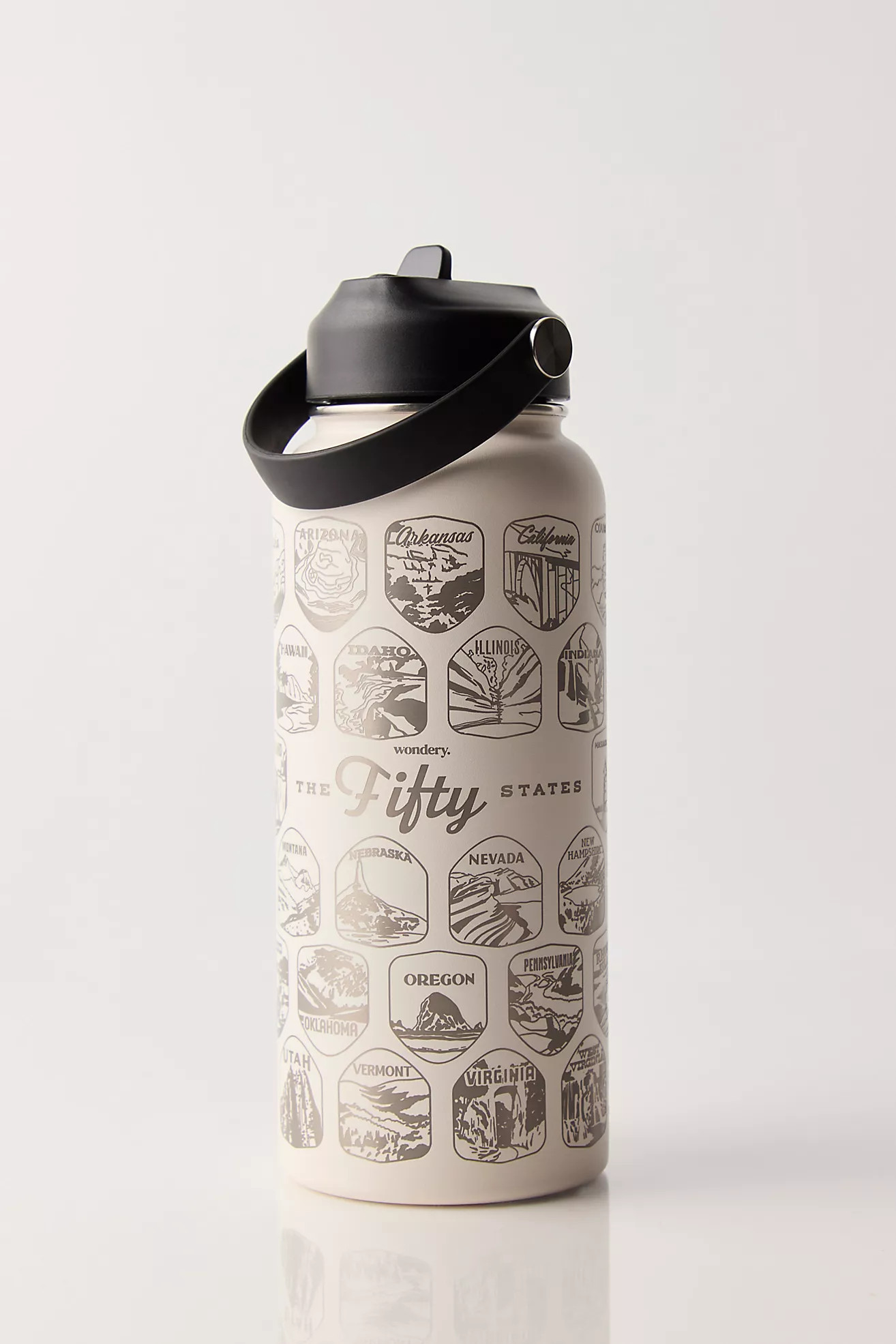 Wondery Outdoors Fifty States Bucket List Water Bottle | Free People (Global - UK&FR Excluded)