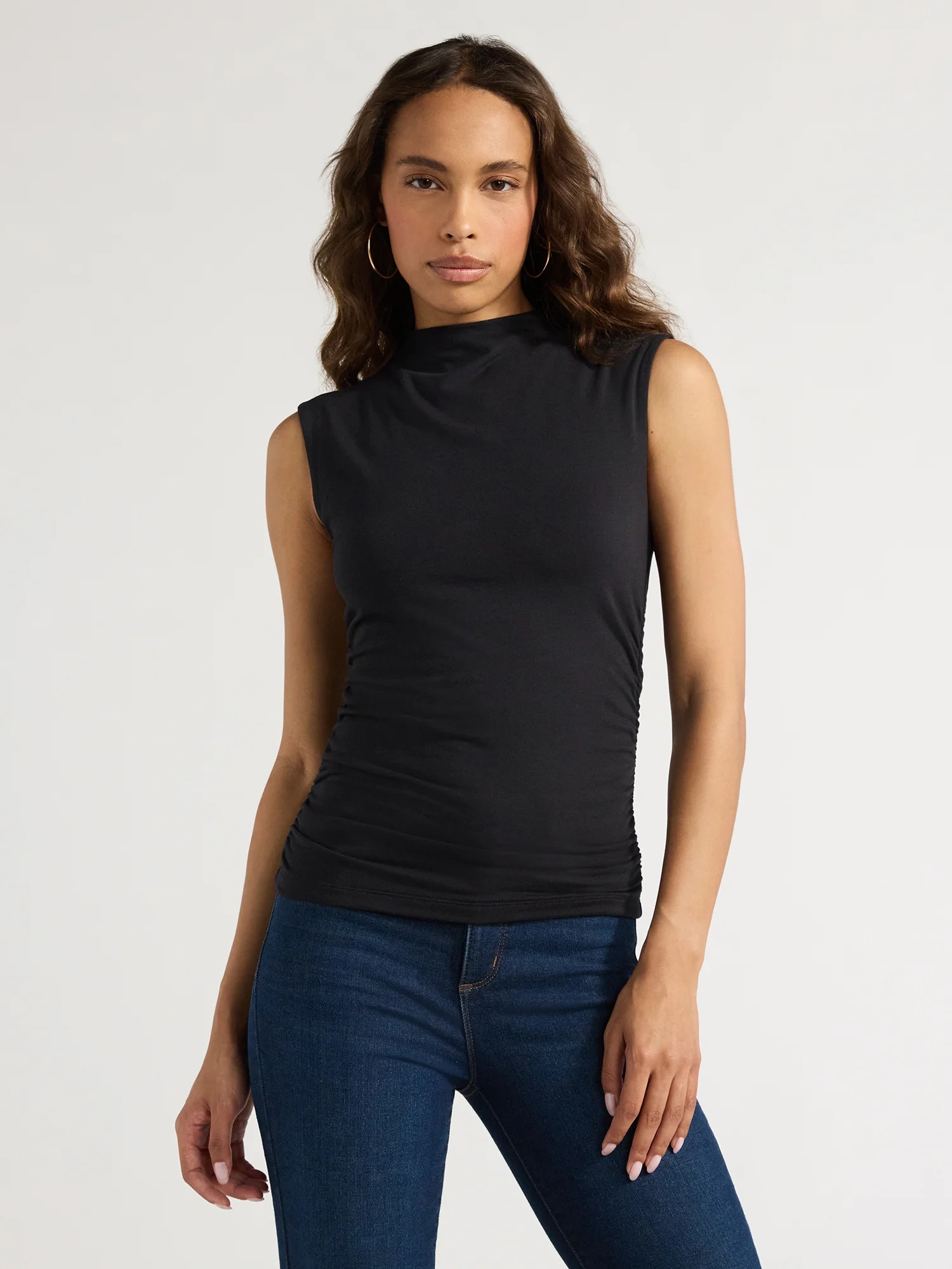 Sofia Jeans Women's Mock Neck Top, Sizes XS-XXL - Walmart.com | Walmart (US)
