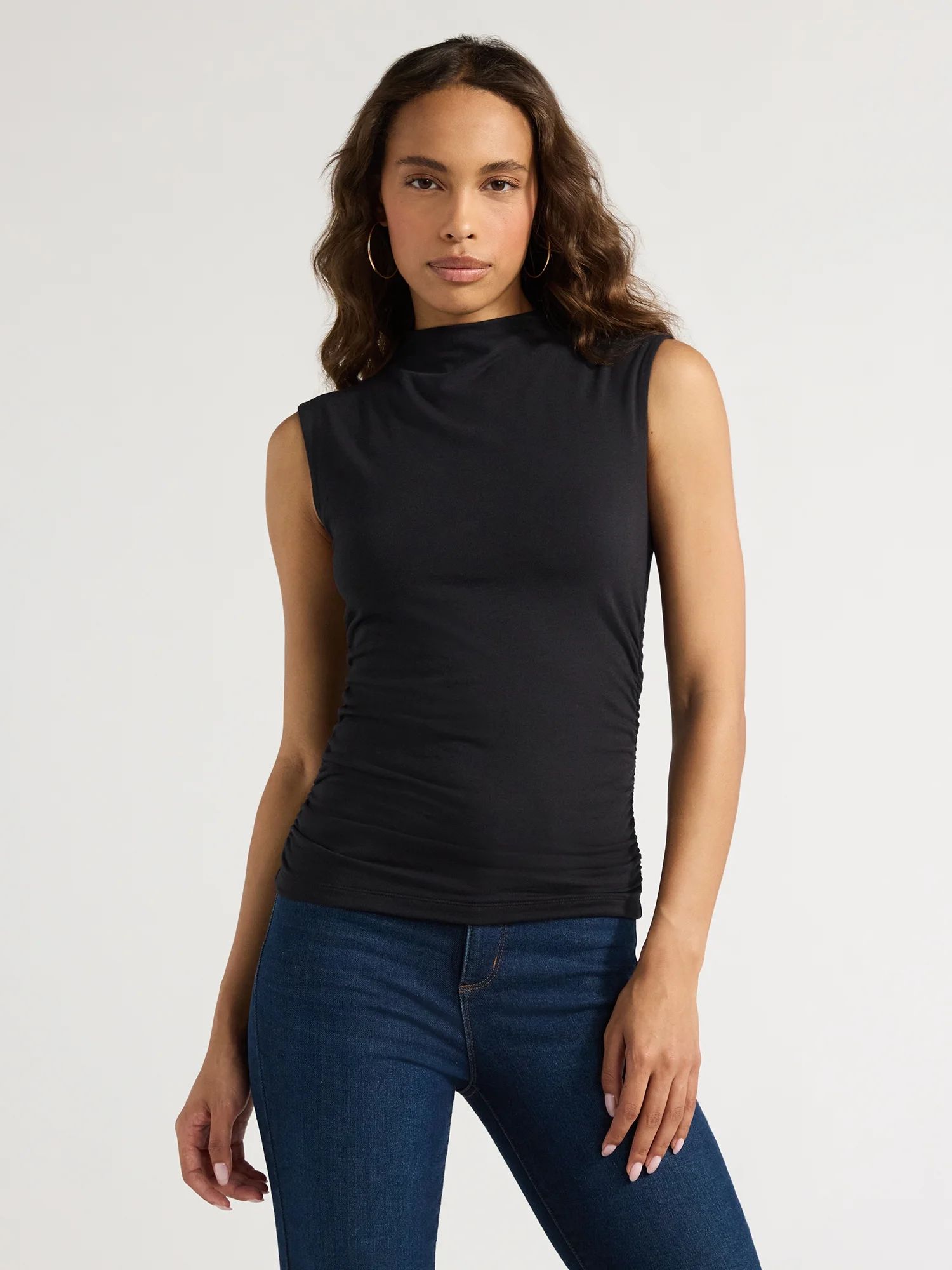 Sofia Jeans Women's Mock Neck Top, Sizes XS-XXL | Walmart (US)