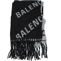 Balenciaga Men's Wool Scarves Black/Gray | Balardi (US & Canada)