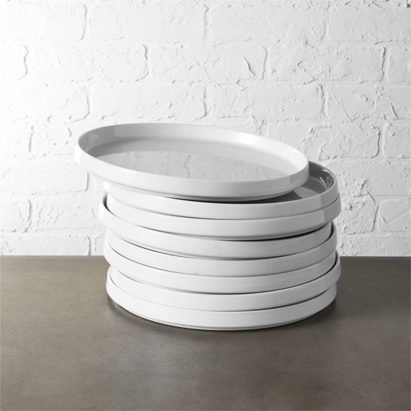 Frank Modern White Dinner Plate Set of 8 + Reviews | CB2 | CB2