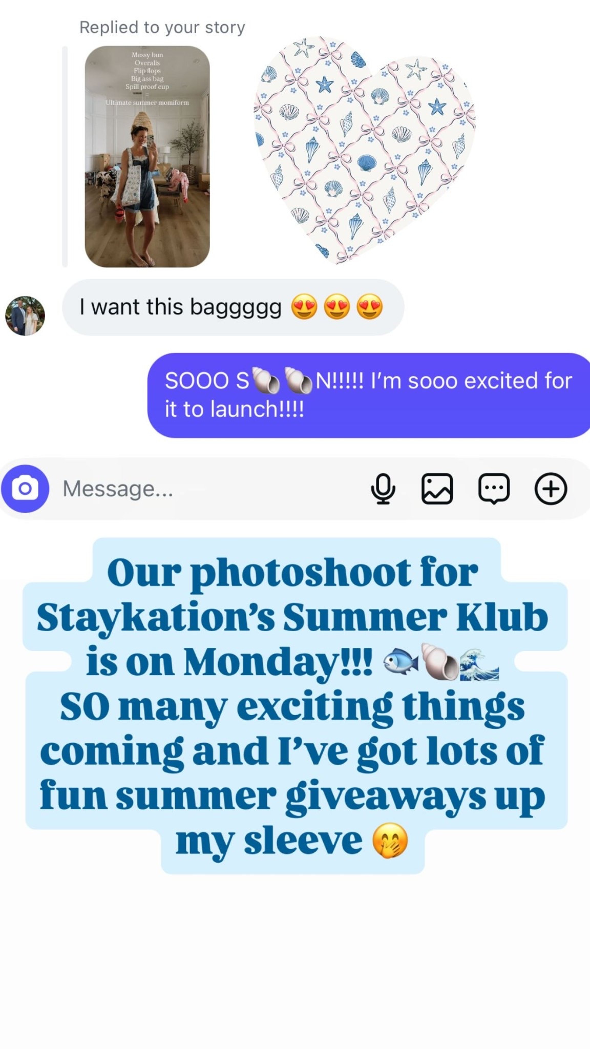 Our photoshoot for Staykation’s Summer Klub is on Monday!!! 🐟🐚🌊
SO many exciting things coming and I’ve got lots of fun summer giveaways up my sleeve 🤭