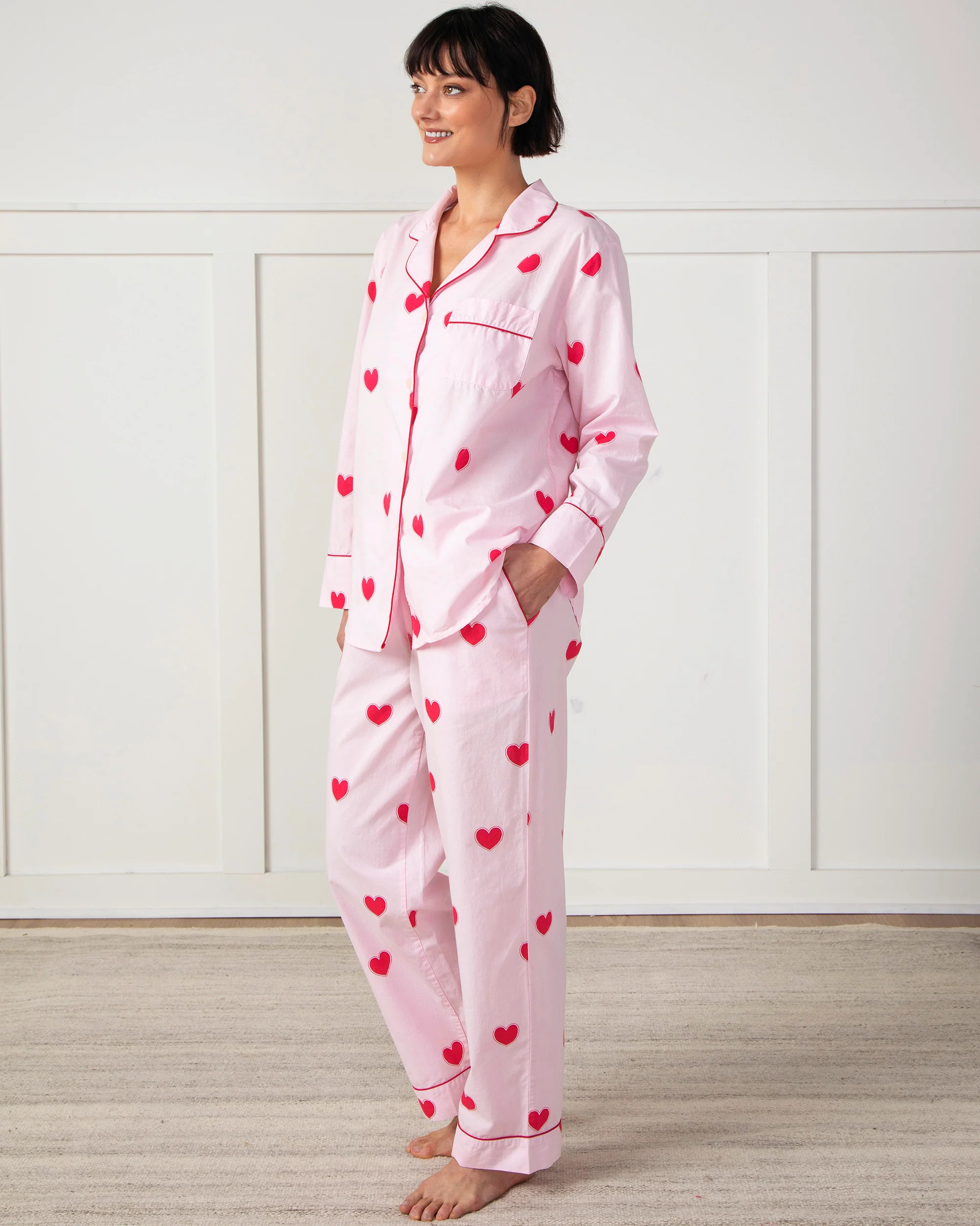 Queen of Hearts - Long Sleep Set - Candy Pink | Printfresh