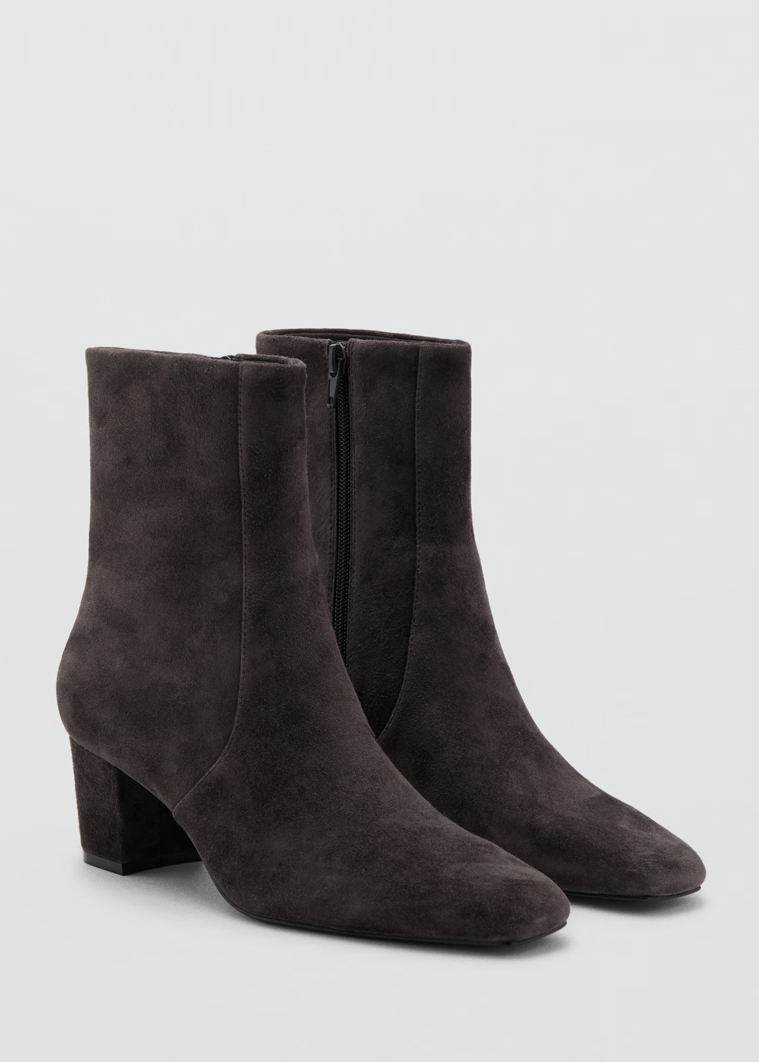 Suede ankle boots with block heel | Mango (US/MX/AU)