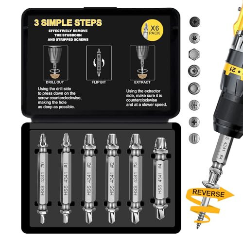 Fathers Day Dad Gifts for Husband from Daughter Son - Screw Extractor Set - Tools Gadgets for Men Bolt Extractor Kit - Birthday Christmas Stocking Stuffers for Men Him Boyfriend | Amazon (US)