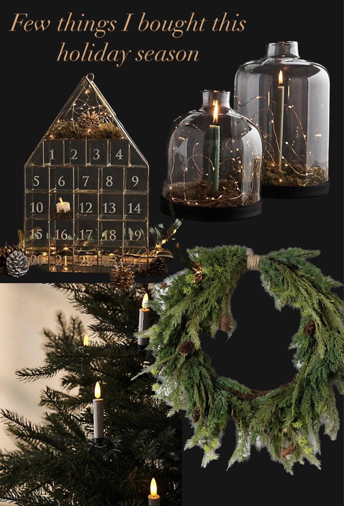 A few of my favorite items I purchased this holiday season! #adventcalender #anthropologie #terrain #mcgeeandco #trendingchristmasdecor #christmasdecor
#cozyhome #christmasdesign #moodychristmas #magicalchristmas

#LTKSeasonal #LTKhome #LTKHoliday