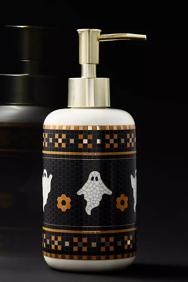 Bistro Tile 14k Gold Accent Halloween Soap Pump | Anthropologie (US)