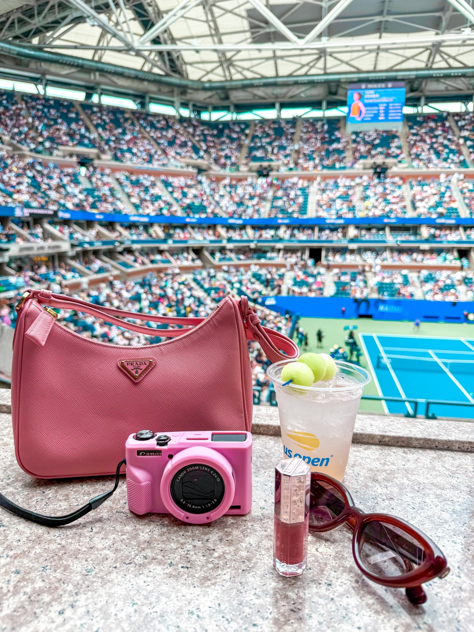 The us open accessories🫶🏼🤭🎾 my canon camera is my go to for event photos, paired with my fave summer sunnies 

#LTKFindsUnder50 #LTKFindsUnder100