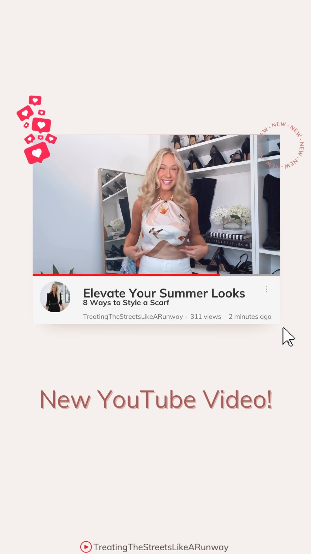 NEW YouTube video! How to style a scarf ✨ You can find me in YouTube by searching for “Treating The Streets Like A Runway” 
