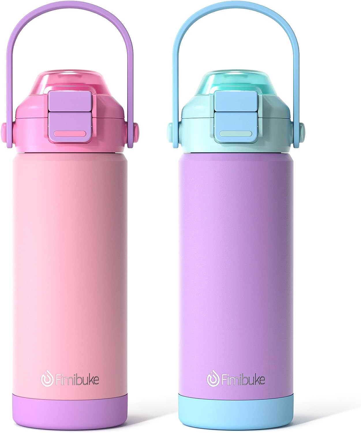 Fimibuke 18oz Kids Insulated Water Bottle with 2-in-1 Straw & Spout Lid | Amazon (US)