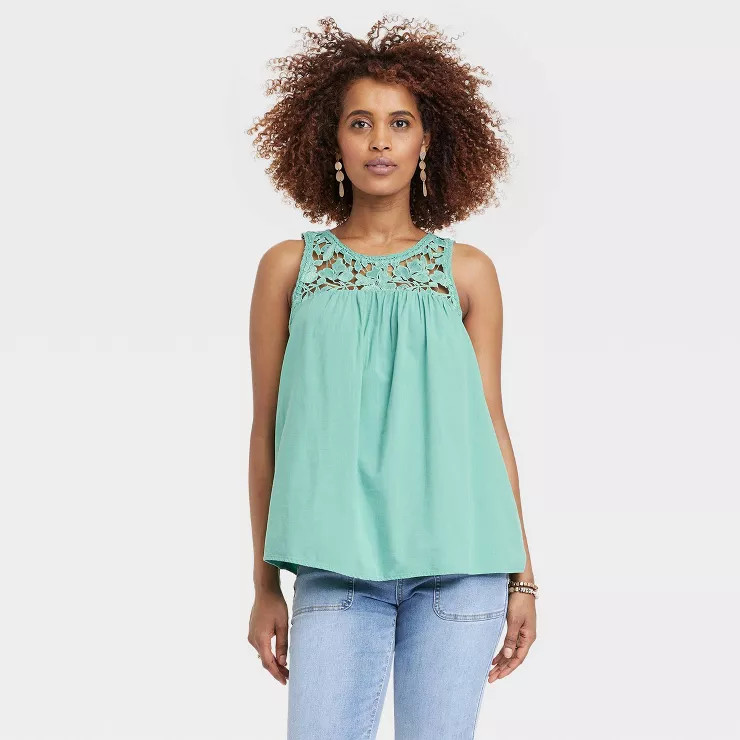 Women's Wide Strap Sleeveless Blouse - Knox Rose™ | Target