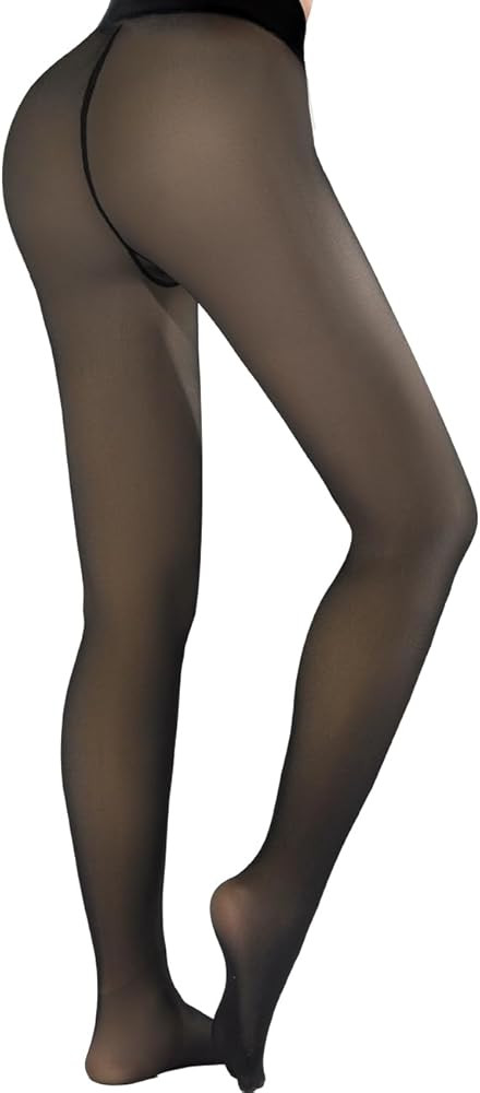 Fleece Lined Tights for Women - Translucent Sheer Warm Winter Tights Thermal Fleece Lined Legging... | Amazon (CA)