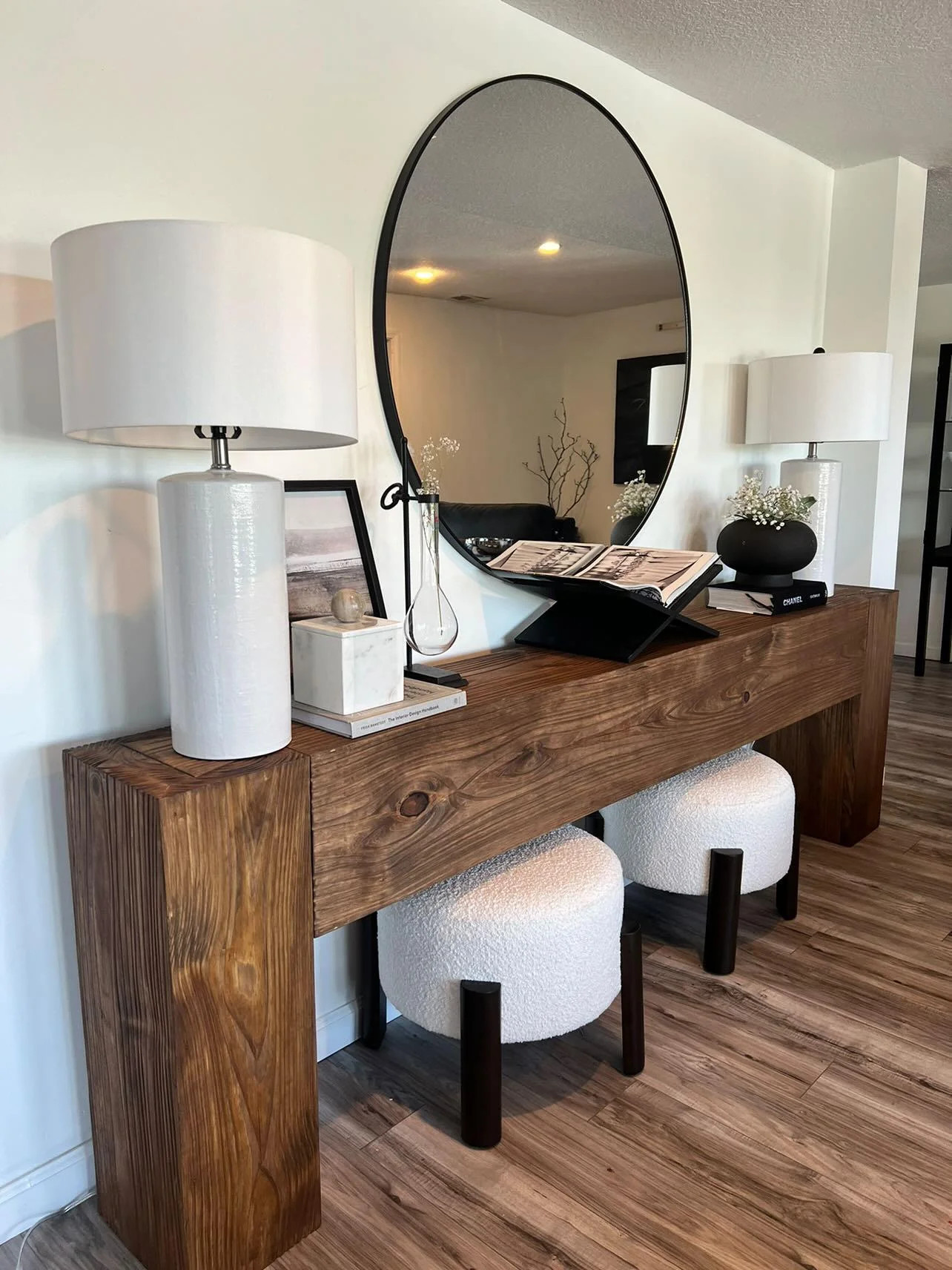 Modern Rustic Console Table - Soft Brown | Vinna Home & Kitchen